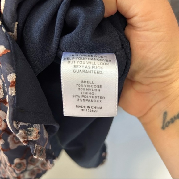 Revolve X Chrissy Teigen Katsuya Dress Floral Size XS Extra Small Blue NEW - Picture 7 of 8